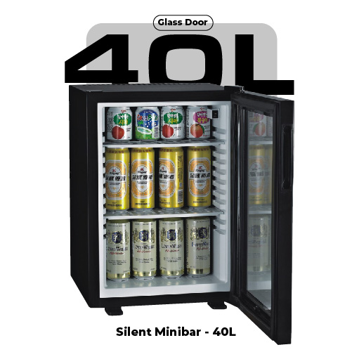 40L glass door silent minibar fridge from Coolmate Singapore